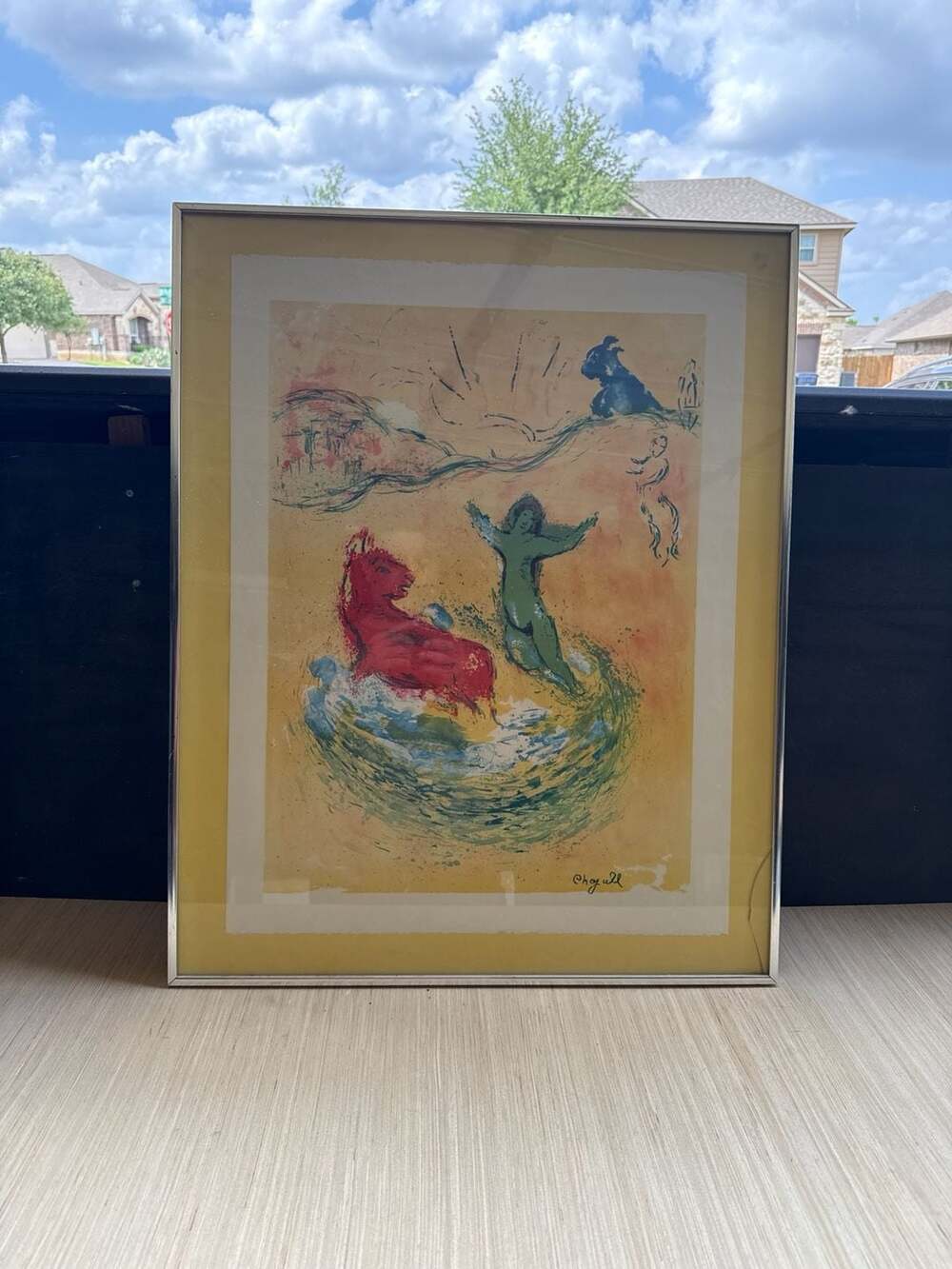 Marc Chagall "The Red Bull" (Le Taureau Rouge) 1960 Framed Lithograph